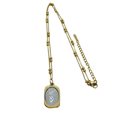 necklace goldplated 18k flower1